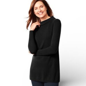 Talbots Sabrina 100% Cashmere sweater in Black Size Large Petite